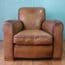 Leather club chair - SOLD